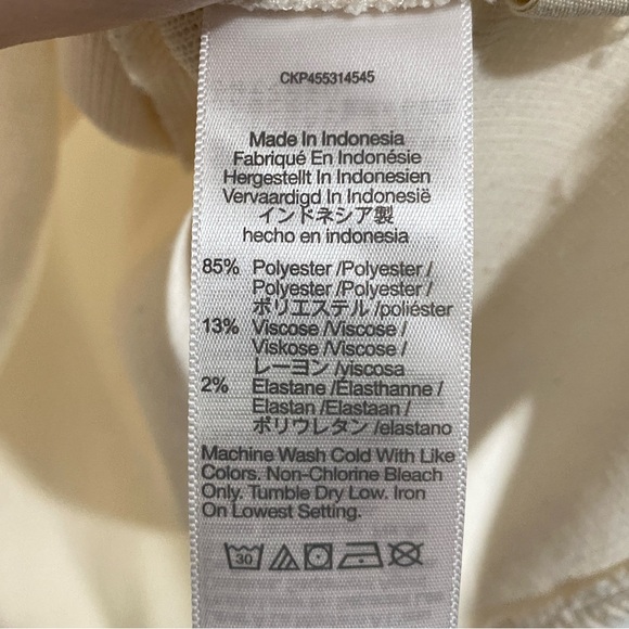 Madewell + Ottoman Rib Square-Neck Top in Cream Size 1X - Picture 6 of 9